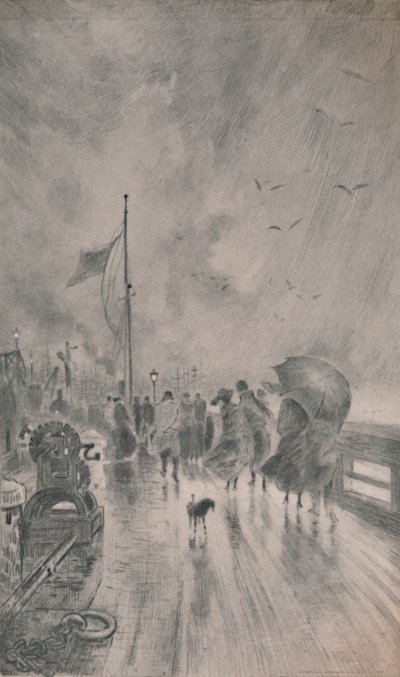 イギリスに上陸、1879年、1946年 作： Felix Hilaire Buhot