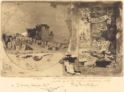 Le Château des hiboux フクロウの城、1877-1887。 作： Felix Hilaire Buhot