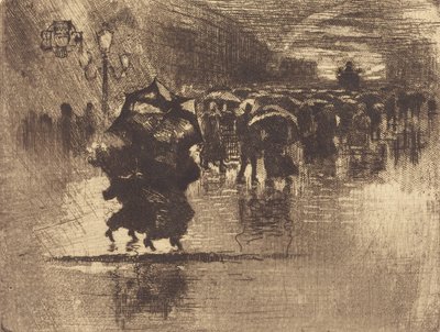 Le Petit Enterrement The Burial - 小皿、1878 年。 作： Felix Hilaire Buhot