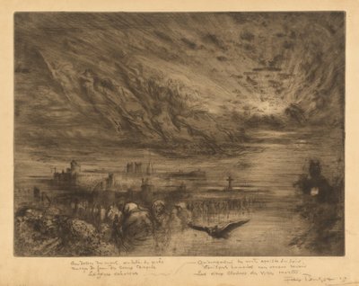 Les Esprits des Villes Mortes Spirits from the Cities of the Dead、1885 年。 作： Felix Hilaire Buhot