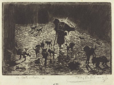 Les Noctambules The Night Prowlers、18761877。 作： Felix Hilaire Buhot