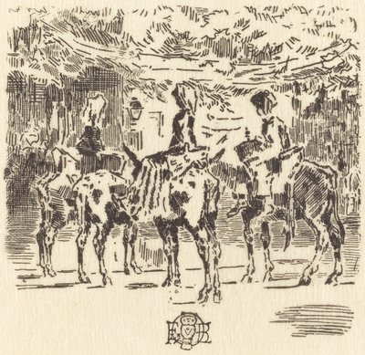 ルションの小さなロバ、1873年。 作： Felix Hilaire Buhot