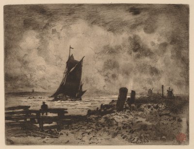 マリン：メドウェイのお土産、1879年。 作： Felix Hilaire Buhot