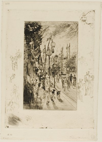 祝日 作： Felix Hilaire Buhot