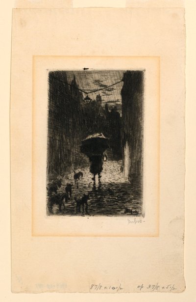 雨の日 作： Felix Hilaire Buhot