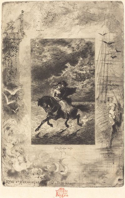 Ryno et Hermangarde、18791880。 作： Felix Hilaire Buhot