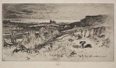 レストレの礼拝堂サンミッシェル、1881年。 作： Felix Hilaire Buhot