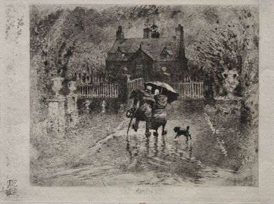 田舎の隣人、1879-1880。 作： Felix Hilaire Buhot