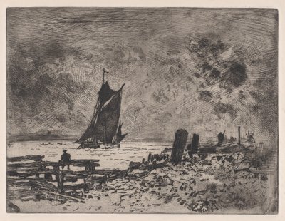 リトルマリン - メドウェイのお土産、1879年。 作： Felix Hilaire Buhot