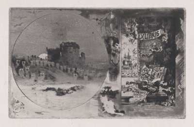 フクロウのシャトー、1867-98年。 作： Felix Hilaire Buhot