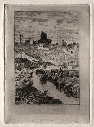 カイユの丘の井戸 作： Felix Hilaire Buhot