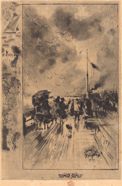 イギリスの桟橋 作： Felix Hilaire Buhot
