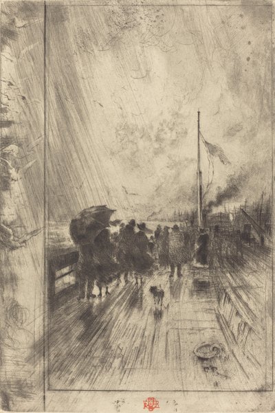 イギリスの桟橋、1879 年。 作： Felix Hilaire Buhot