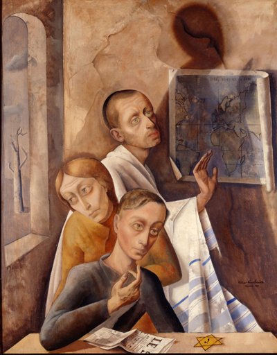 隠れている自画像、1944 作： Felix Nussbaum