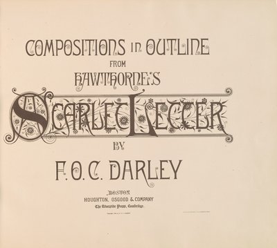 ホーソーンの緋文字からのアウトラインの構成 作： Felix Octavius Carr Darley