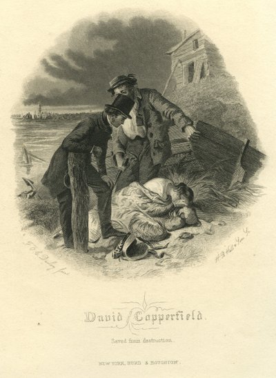 デビッドカッパーフィールド：破壊から救われ、HBホールと息子によって刻まれた、1867年 作： Felix Octavius Carr Darley