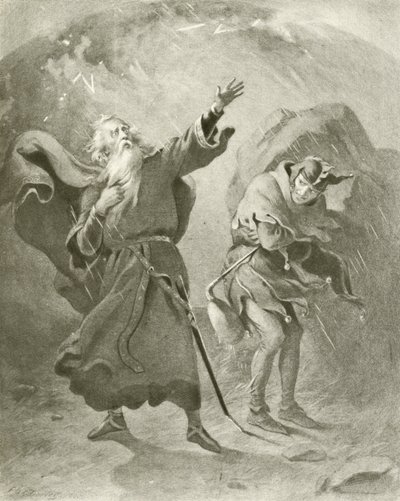 リア王。第III条、シーンII（グラビア） 作： Felix Octavius Carr Darley