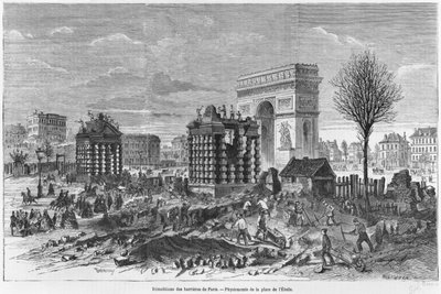 パリの関門の解体、凱旋門とエトワール広場、ヘンリーダフリントン（1815-99）1860年 作： Felix Thorigny