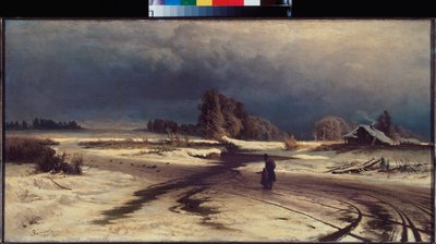 Degel (Thaw) - Peinture de Fyodor Vasilyev (Feodor Alexandrovich, Fiodor Alexandrovitch Vassiliev (1850-1873), huile sur toile) 作： Feodor Alexandrovich Vassiliev