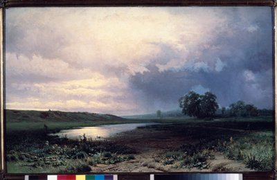 Prairies inondees (氾濫した牧草地) - Peinture de Fyodor Alexandrovich Vasilyev (Feodor Alexandrovich, Fiodor Alexandrovich Vassiliev) (1850-1873), huile sur toile 作： Feodor Alexandrovich Vassiliev