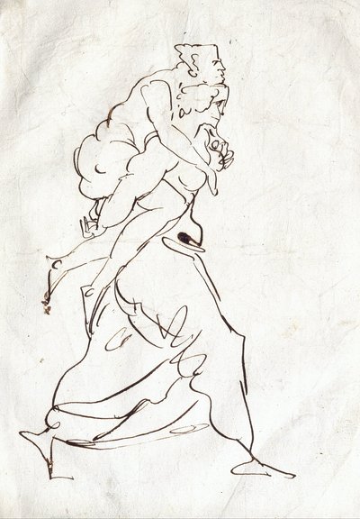 アエネアスとアンキセス 作： Ferdinand Victor Eugene Delacroix