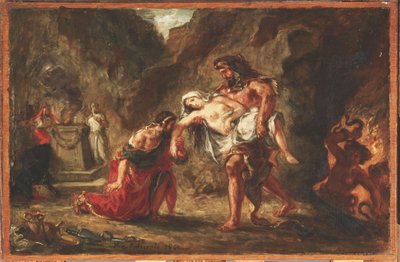 ヘラクレスとアルケスティス 作： Ferdinand Victor Eugene Delacroix