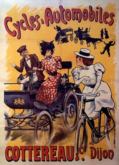 自転車と自動車のポスター Cottereau et compagnie. 作： フェルディナンド (1865-1923) ミスティ・ミフリーズ