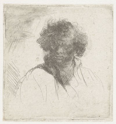 歪んだ顔の男性のバスト 作： Ferdinand Bol (possibly)