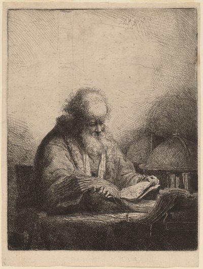 読書する老人 作： Ferdinand Bol