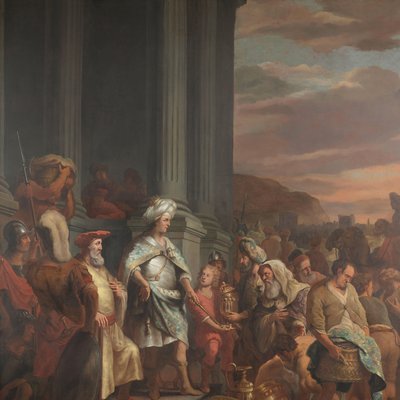 エルサレム神殿から略奪した財宝を引き渡すキュロス王 作： Ferdinand Bol