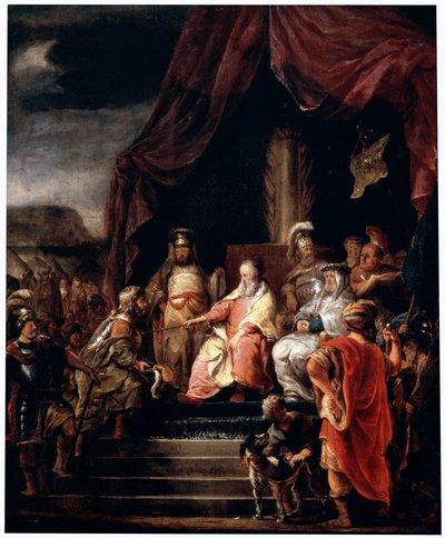 モーセとジェスロ、c1655-c1656 作： Ferdinand Bol