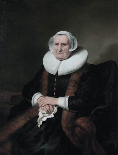 エリザベスJacobsdrの肖像。バス（1571-1649） 作： Ferdinand Bol