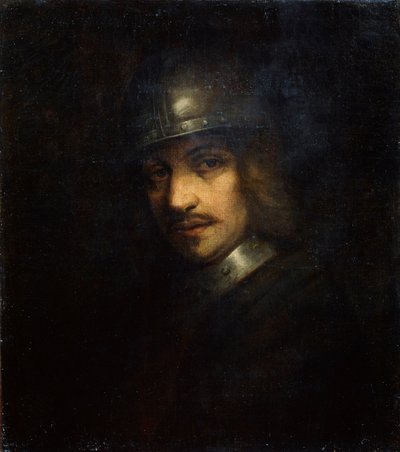 17世紀のヘルメットを持つ男の肖像 作： Ferdinand Bol