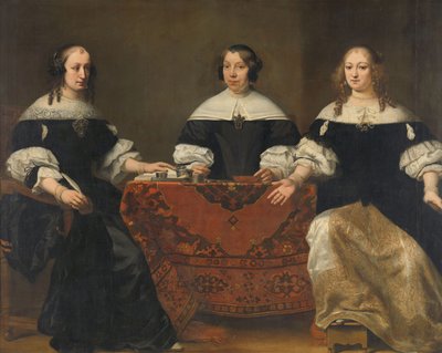 アムステルダムのLeprozenhuisの3人のRegentessesの肖像、c.1668 作： Ferdinand Bol
