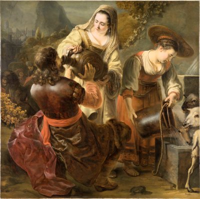 井戸のレベッカとエリエゼル、c。 1645年。 作： Ferdinand Bol
