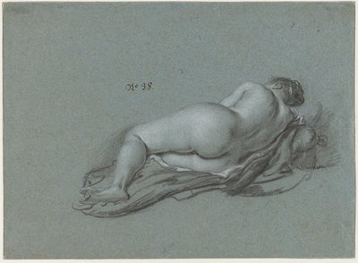 横たわる女性ヌード 作： Ferdinand Bol