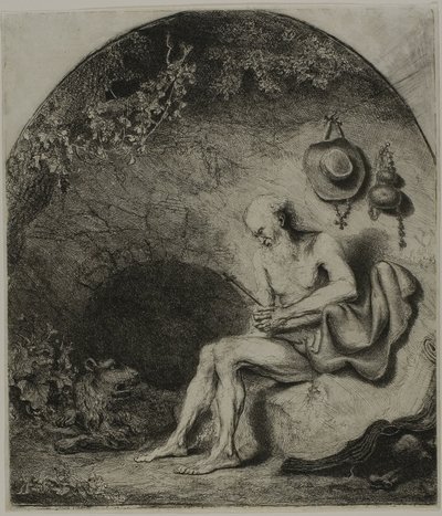 悔い改めの聖ヒエロニムス 作： Ferdinand Bol