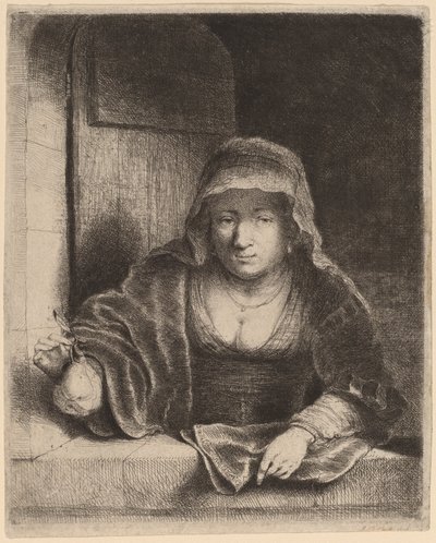 梨を持つ女 作： Ferdinand Bol