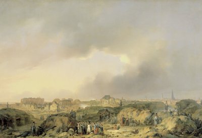 1832 年 11 月 19 日から 12 月 23 日までの包囲戦直後のアントワープの城塞、およびオランダ駐屯地のフランスへの降伏 作： Ferdinand De Braekeleer (I)