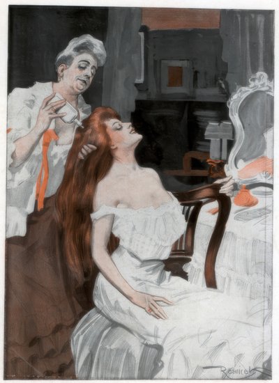 19世紀後半〜20世紀初頭に髪を整えた女性 作： Ferdinand Freih van Reznicek