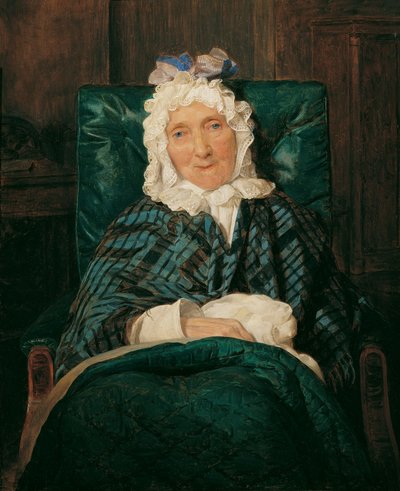 肘掛け椅子に座るアロイジア・エルツ 作： Ferdinand Georg Waldmuller