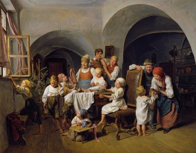 クリスマスの朝 作： Ferdinand Georg Waldmuller