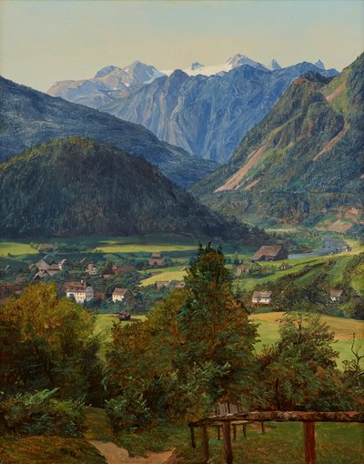 イシュル近くのソフィアン二重ビューからのダッハシュタイン 作： Ferdinand Georg Waldmuller