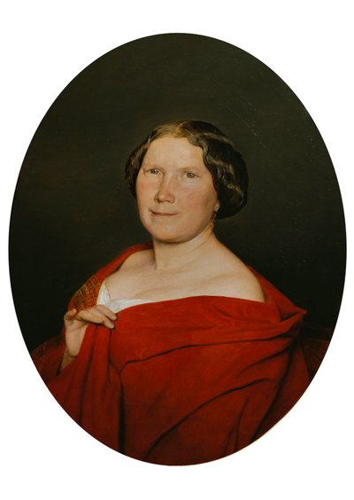 サーモン色のマントの女 作： Ferdinand Georg Waldmuller