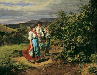 仕事帰り (岐路の恋人たち) 作： Ferdinand Georg Waldmuller