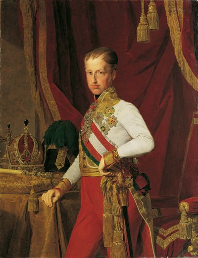 オーストリア皇帝フェルディナンド 1 世の肖像、1793 ～ 1875 年、1839 年。 作： Ferdinand Georg Waldmuller