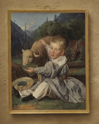 子供の頃のグスタフ・フォン・アーサバーの肖像 作： Ferdinand Georg Waldmuller