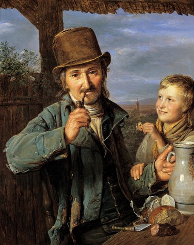 息子を連れた日雇い労働者 作： Ferdinand Georg Waldmuller