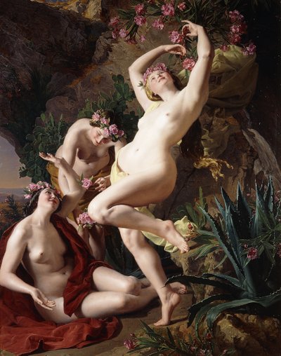 ホーマーズオデッセイのニンフ、ホーマーズオデッセイのニンフ、1856 作： Ferdinand Georg Waldmuller