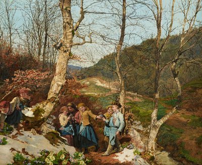 ウィーンの森の早春 作： Ferdinand Georg Waldmuller